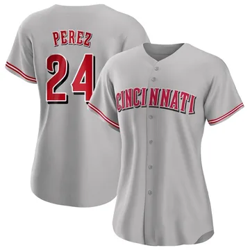 Tony Perez Women's Cincinnati Reds Authentic Road Jersey - Gray