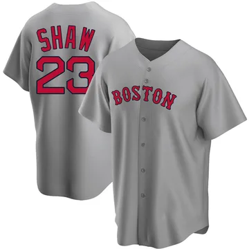 Travis Shaw Men's Boston Red Sox Replica Road Jersey - Gray