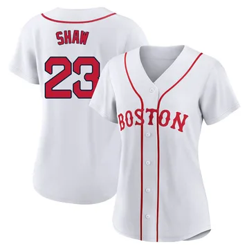 Travis Shaw Women's Boston Red Sox Authentic 2021 Patriots' Day Jersey - White