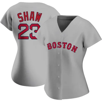 Travis Shaw Women's Boston Red Sox Authentic Road Jersey - Gray