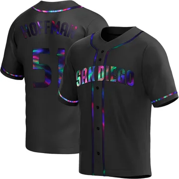 Trevor Hoffman Men's San Diego Padres Replica Alternate Jersey - Black Holographic