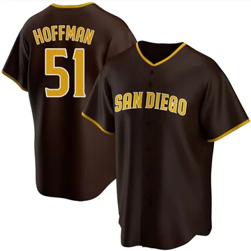 Trevor Hoffman Men's San Diego Padres Replica Road Jersey - Brown