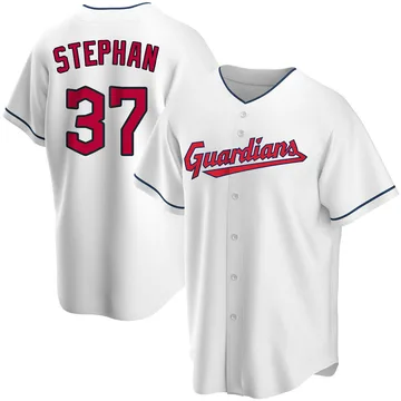 Trevor Stephan Men's Cleveland Guardians Replica Home Jersey - White