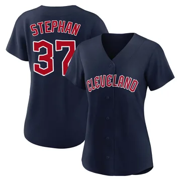 Trevor Stephan Women's Cleveland Guardians Authentic Alternate Jersey - Navy