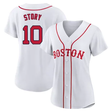 Trevor Story Women's Boston Red Sox Authentic 2021 Patriots' Day Jersey - White