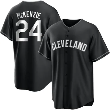 Triston McKenzie Men's Cleveland Guardians Replica Jersey - Black/White