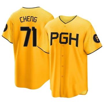 Tsung-Che Cheng Men's Pittsburgh Pirates Replica 2023 City Connect Jersey - Gold