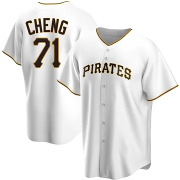 Tsung-Che Cheng Men's Pittsburgh Pirates Replica Home Jersey - White