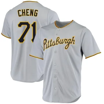 Tsung-Che Cheng Men's Pittsburgh Pirates Replica Road Jersey - Gray