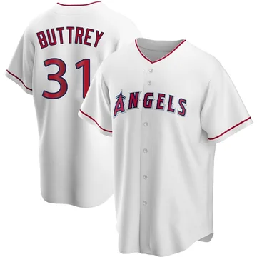 Ty Buttrey Men's Los Angeles Angels Replica Home Jersey - White