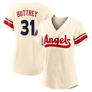 Ty Buttrey Women's Los Angeles Angels Authentic 2022 City Connect Jersey - Cream