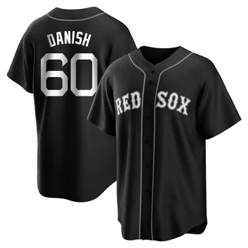 Tyler Danish Men's Boston Red Sox Replica Jersey - Black/White