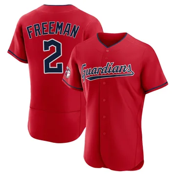 Tyler Freeman Men's Cleveland Guardians Authentic Alternate Jersey - Red