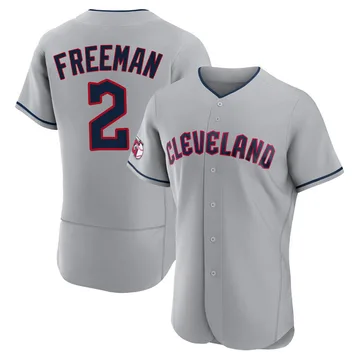 Tyler Freeman Men's Cleveland Guardians Authentic Road Jersey - Gray