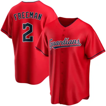 Tyler Freeman Men's Cleveland Guardians Replica Alternate Jersey - Red