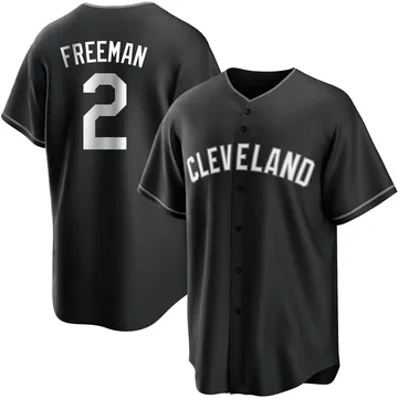 Tyler Freeman Men's Cleveland Guardians Replica Jersey - Black/White