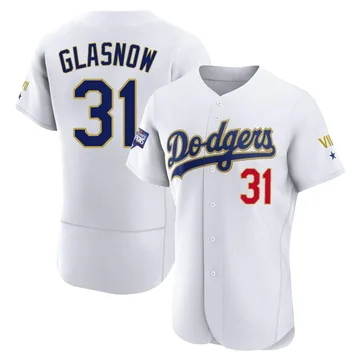 Tyler Glasnow Men's Los Angeles Dodgers Authentic 2021 Gold Program Player Jersey - White/Gold