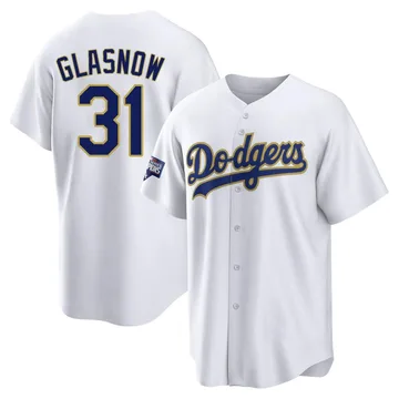 Tyler Glasnow Men's Los Angeles Dodgers Replica 2021 Gold Program Player Jersey - White/Gold