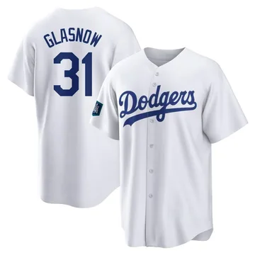 Tyler Glasnow Men's Los Angeles Dodgers Replica 2024 World Tour Seoul Series Home Jersey - White