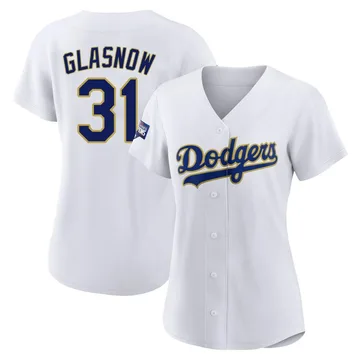 Tyler Glasnow Women's Los Angeles Dodgers Authentic 2021 Gold Program Player Jersey - White/Gold