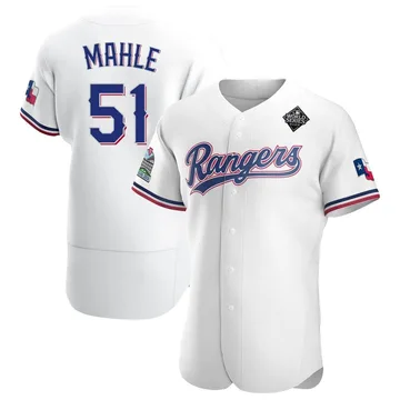 Tyler Mahle Men's Texas Rangers Authentic Home 2023 World Series Jersey - White