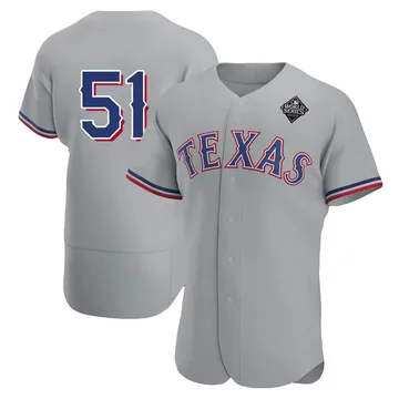 Tyler Mahle Men's Texas Rangers Authentic Road 2023 World Series Jersey - Gray