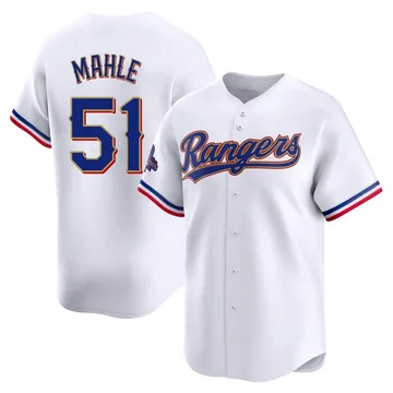 Tyler Mahle Men's Texas Rangers Limited White 2024 Collection Jersey - Gold