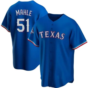 Tyler Mahle Men's Texas Rangers Replica Alternate 2023 World Series Champions Jersey - Royal