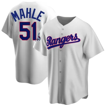 Tyler Mahle Men's Texas Rangers Replica Home Cooperstown Collection 2023 World Series Champions Jersey - White