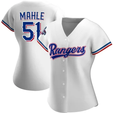 Tyler Mahle Women's Texas Rangers Authentic Home 2023 World Series Champions Jersey - White