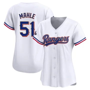 Tyler Mahle Women's Texas Rangers Limited White 2024 Collection Jersey - Gold