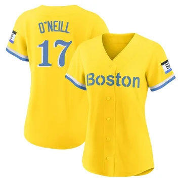 Tyler O'Neill Women's Boston Red Sox Authentic Blue 2021 City Connect Player Jersey - Gold/Light