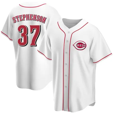 Tyler Stephenson Men's Cincinnati Reds Replica Home Jersey - White