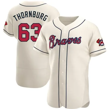 Tyler Thornburg Men's Atlanta Braves Authentic Alternate Jersey - Cream