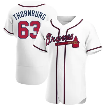 Tyler Thornburg Men's Atlanta Braves Authentic Home Jersey - White