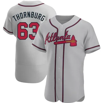 Tyler Thornburg Men's Atlanta Braves Authentic Road Jersey - Gray