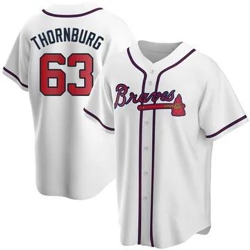 Tyler Thornburg Men's Atlanta Braves Replica Home Jersey - White