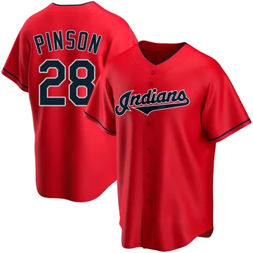 Vada Pinson Youth Cleveland Guardians Replica Alternate Jersey - Red