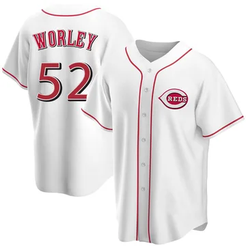 Vance Worley Men's Cincinnati Reds Replica Home Jersey - White