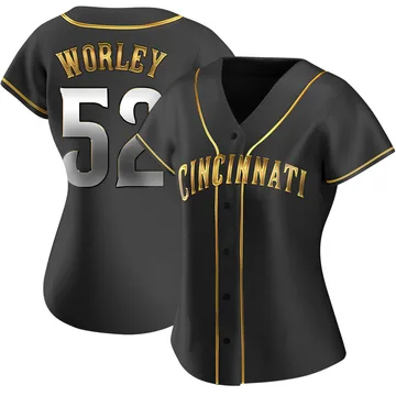 Vance Worley Women's Cincinnati Reds Replica Alternate Jersey - Black Golden