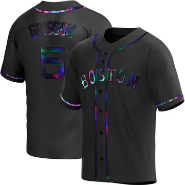 Vaughn Grissom Men's Boston Red Sox Replica Alternate Jersey - Black Holographic