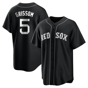 Vaughn Grissom Men's Boston Red Sox Replica Jersey - Black/White