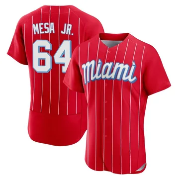 Victor Mesa Jr. Men's Miami Marlins Authentic 2021 City Connect Jersey - Red