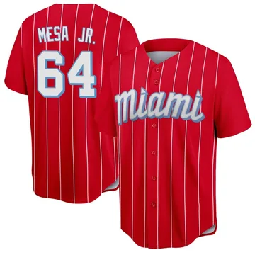 Victor Mesa Jr. Men's Miami Marlins Replica 2021 City Connect Jersey - Red