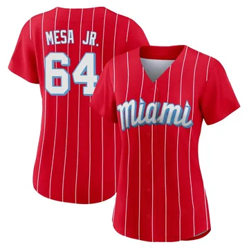 Victor Mesa Jr. Women's Miami Marlins Authentic 2021 City Connect Jersey - Red