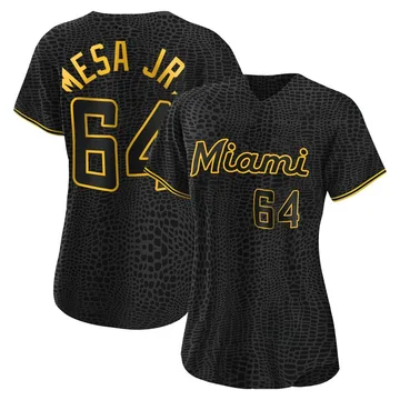 Victor Mesa Jr. Women's Miami Marlins Authentic Snake Skin City Jersey - Black