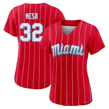 Victor Mesa Women's Miami Marlins Authentic 2021 City Connect Jersey - Red