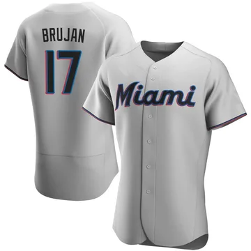 Vidal Brujan Men's Miami Marlins Authentic Road Jersey - Gray