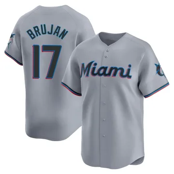 Vidal Brujan Men's Miami Marlins Limited Road Jersey - Gray