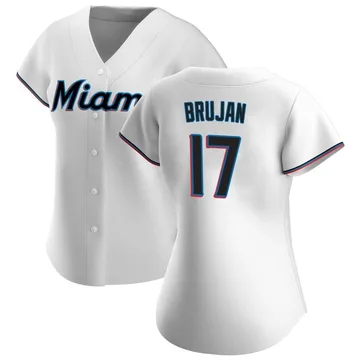 Vidal Brujan Women's Miami Marlins Authentic Home Jersey - White